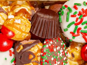 Christmas Chocolate Gift Basket– Holiday Ornament Gift Box with Assorted Christmas Candy – Holiday Food Gift Idea for Men, Women, Family, Corporate- Bonnie & Pop