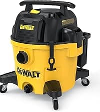 DEWALT DXV06PZ 4 Peak HP Shop Vacuums Wet/Dry, 6 Gallon Poly Wet/Dry Vac, Heavy-Duty Shop Vacuum with Blower Function Yellow+Black