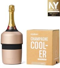 Huski Wine Tumbler 2.0 | NEW | Award-winning Design with Detachable Stem | Premium Stainless Steel Wine Glass with Lid | Triple Insulated Tumbler | 12oz Capacity | Great Gift (Champagne)