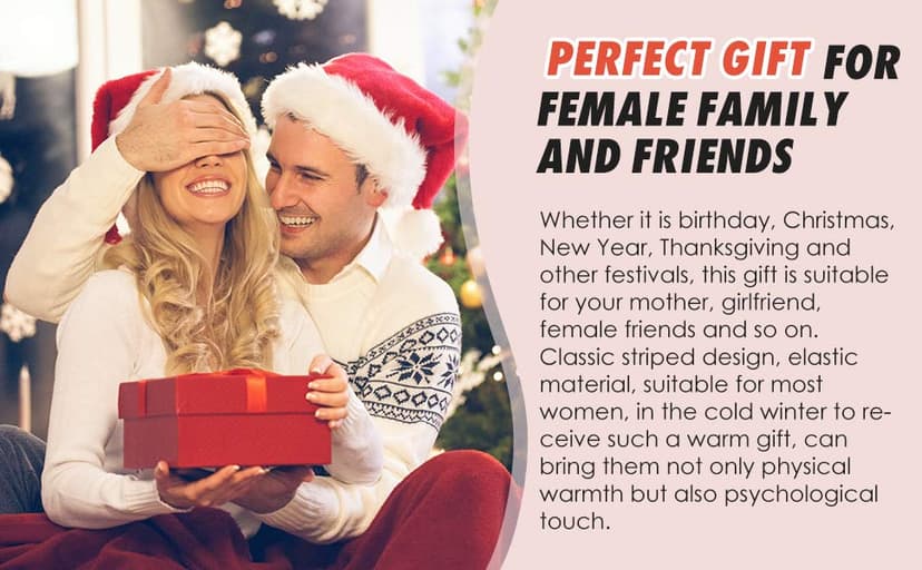 Womens Winter Beanie Hat Scarf Gloves Headband Set, Slouchy Beanie Ear Warmer Knit Scarf Touchscreen Gloves Warm 4 Gift Set