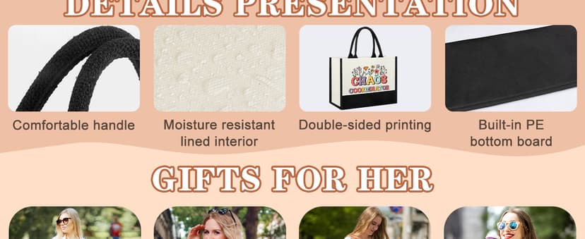 Chaos Coordinator Tote Bag Gifts for Women, Thank you Appreciation Gifts for Coworkers Boss Lady Manager Supervisor Wedding Planner Secretary Administrator Idea for Birthday Christmas