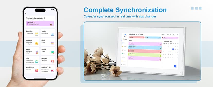 15.6 Inch Digital Calendar Wall Touch Screen Chore Chart, 32GB Electronic Calendar + Smart Family Planner, Wall and Desk Mountable, Gifts for Women Men, Christmas Gifts for Mom Dad