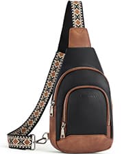 BOSTANTEN Small Sling Bag for Women Leather Crossbody Bags Fanny Pack Chest Bag for Travel