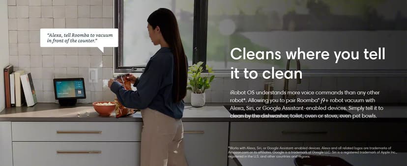 iRobot Roomba j9+ Self-Emptying Robot Vacuum – Powerful Suction, Identifies and Avoids Obstacles Like pet Waste, Self-Empties for 60 Days, Best for Homes with Pets, Smart Mapping, Works with Alexa