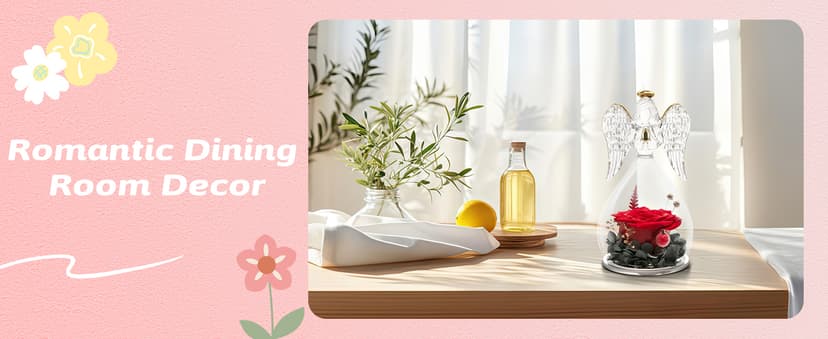 Miofula Preserved Flower Rose Birthday Gifts for Mom, Angel Figurines with Forever Real Rose Gifts for Her Mom Grandma, Unique Angels Gifts for Mothers Day Christmas Anniversary Birthday (Red)