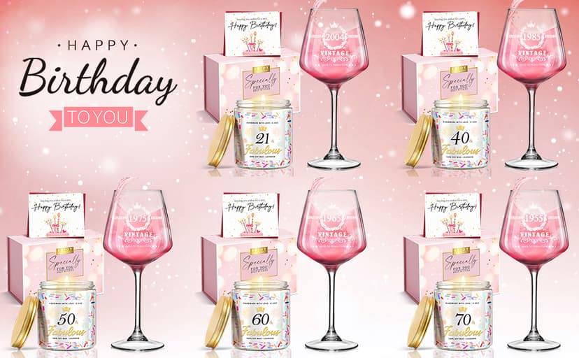 LUCOTIYA 50th Birthday Gifts for Women 50th Birthday Gifts for Her Vintage 1975 Gifts Idea For Women,Friends,Sister,Mom,Aunt