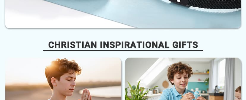 UNGENT THEM Men Adjustable Rope Cross Bracelet - Easter Christmas Christian Baptism Birthday Gifts for Teens