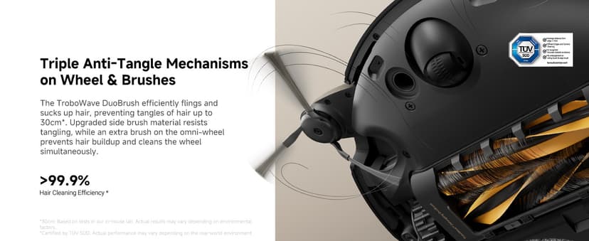 Mova V50 Ultra Complete Robot Vacuum and Mop Self-Cleaning, 24,000 Pa Suction, Liftable Navigation with Obstacle Overcoming and Warm Water Mopping with DuoSolution System Designed for Pets, Black