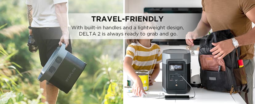 EF ECOFLOW Solar Generator DELTA2 with 220W Solar Panel, LFP(LiFePO4) Battery, Fast Charging, Portable Power Station for Home Backup Power, Camping & RVs