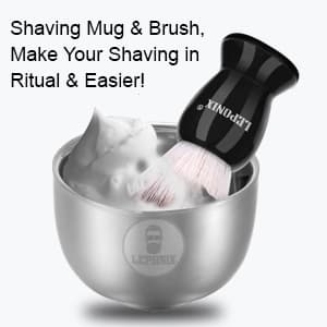 Shaving Kit for Men, Include Safety Razor, Sandalwood Cream, Aftershave, Pre Shave Oil, Shaving Brush and Bowl, Shaving Apron Bib -Unique Gifts for Him Stocking Stuffers
