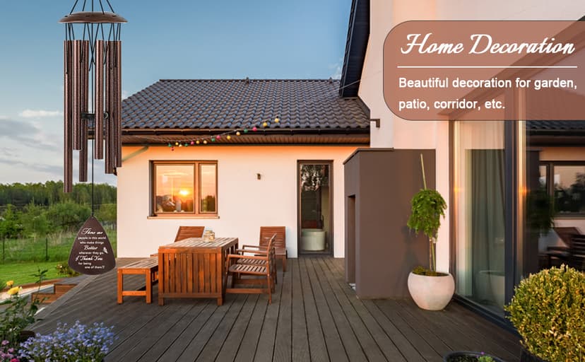 Thank You Gifts for Women Men, 32" Wind Chimes Thank You Gifts, Appreciation Gifts for Employee Coworkers Colleague Teachers Nurses, Thanksgiving Day Gifts for Family Friends