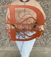 Personalized Metal Name Signs, Split Letter Monogram Wall Art Decor, Durable Steel Family Last Name Decor, Custom Signs Indoor or Outdoor, Personalized Wedding Gifts, Housewarming Gift