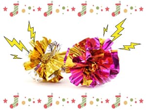 Retro Shaw Christmas Cat Toys, Xmas Catnip Toys for Indoor Cats Kitten Teeth Cleaning, Crinkly Interactive Cat Chew Nip Kitty Kicker Toy Santa Claus Trees Snowman, 5 Pack