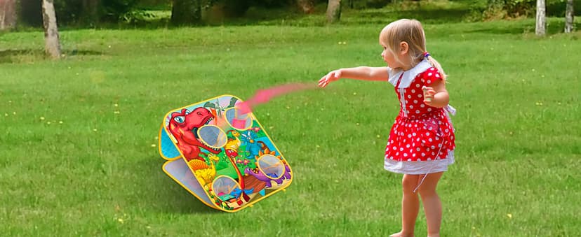 Bean Bag Toss Game for Kids - Cornhole Board Outdoor Toys for Toddlers -Party Activities Carnival Outside Yard Backyard Beach Lawn Games Toy for Kid Boys Girls Age 3 4 5 6 7 8 Year Old Birthday Gifts