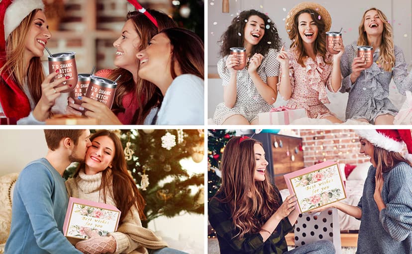 Birthday Gifts for Women Best Friends,Friendship Gifts for Women Her BFF Female Friends Bestie Sister Gift Basket from Sister Lavender Scented Candles 12oz Tumbler