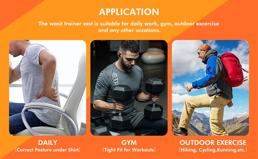 Sauna Vest Waist Trainer for Men - Mens Sauna Suit Double Sweat Belt Body Shaper for Gym Workout Exercise