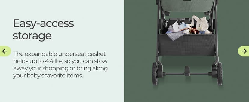 Mompush Lithe V2 Lightweight Travel Stroller, Compact Foldable Baby Stroller with Travel Bag, One-Hand Fold Stroller, Snack Tray, Mechanical Recline Seat, Airplane-Ready, Organizer & Rain Cover