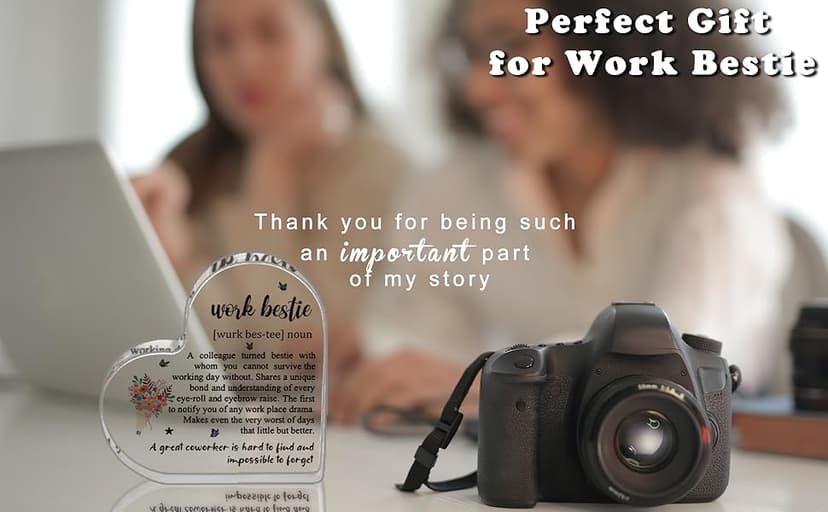 Work Bestie Christmas Gifts for Women Coworker Friends, From Coworkers to Friends Gift for Birthday Retirement Farewell Thanksgiving Day Mothers Day, Funny Work Bestie Definition Signs for Favorite Friend At Work