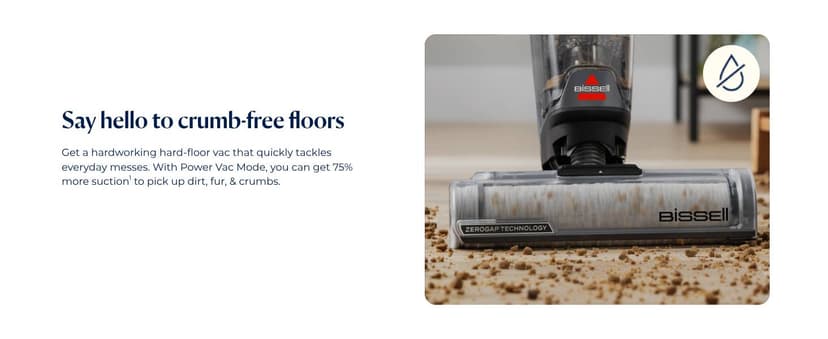 Bissell CrossWave® OmniForce™ Edge Cordless Multi-Surface Hard Floor Cleaner Wet Dry Vacuum with Zero-Gap Edge Technology, 3930F
