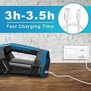 Cordless Car Vacuum Lightweight High Power Handheld Vacuum Cleaner with LED Light, Hand Vacuum for Car Home Office and Pet Hair, BlackBlue