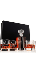 Amazing Items Set of 4 - Personalized Whiskey Glasses w/Name & Initial - 9 Designs - 9 oz, Limited Edition Monogrammed Rocks Glasses for Men, Dad Gifts