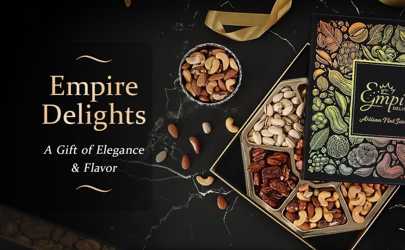 Nuts Gift Basket - Gourmet Nut Mix Gift Box, 7 Section Snack Basket with Assorted Nuts, Premium Nut Mix, Thoughtful Gifts for Holidays, Birthdays and Special Occasions