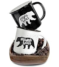 Mama Bear Papa Bear Mug Set of 2, Mom Dad Gift, Parents Couple Coffee Mug