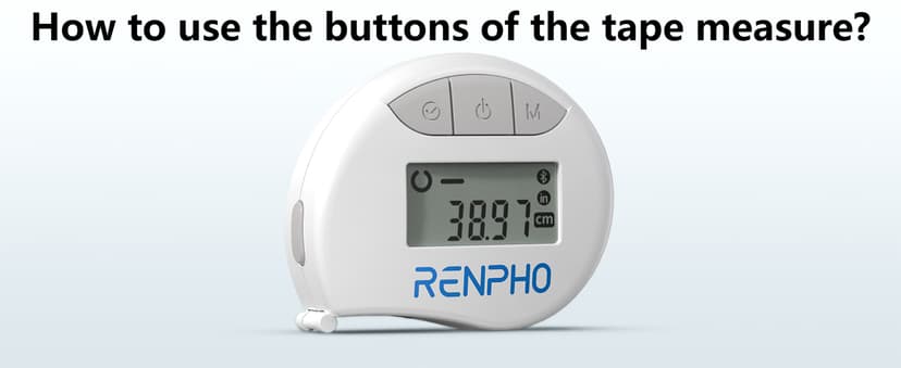 RENPHO Body Measuring Tape, Smart Tape Measure for Weight Loss, Bluetooth Fitness Equipment with App, Measuring Waist, Hip, Bust, Arms, Muscle Gain, Retractable, 60in /150cm, White