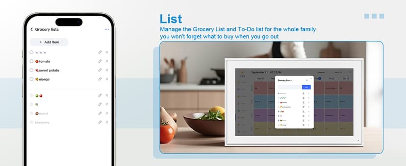 15.6 Inch Digital Calendar Wall Touch Screen Chore Chart, 32GB Electronic Calendar + Smart Family Planner, Wall and Desk Mountable, Gifts for Women Men, Christmas Gifts for Mom Dad