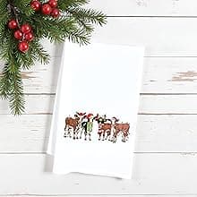 Christmas Cake Kitchen Dish Towels, Baking Christmas Tree Hand Towels Decorative for Farmhouse Kitchen Table, Cute Xmas Trees Gifts for Women Girls for Mom Hostess 16x24