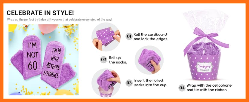 HAPPYPOP Birthday Gifts for Women - Funny Birthday Socks for Her in 50s