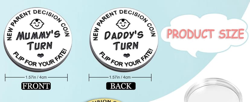 Funny Baby Gift New Parents Decision Gift,Pregnancy Gifts New Dad Mom Gifts,New Parents Gifts for Couples Halloween Thanksgiving for First Time to be Moms Dads Daddy Mummy Double Sided