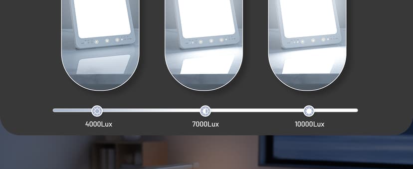 SUXIO Light Therapy Lamp - 10000 Lux Therapy Lights, 3 Timing & Mode Happy Lamp, Touch Control Daylight Lamp with Memory Function, Portable Light Therapy Box for Home/Office Use As Lift Mood