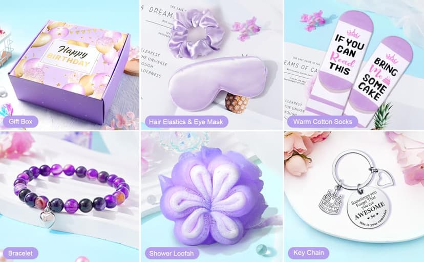 Birthday Gifts for Women Friendship, Gifts for Women Birthday Unique, Best Friend Birthday Gifts, Happy Birthday Gift Basket for Her, Friends, Coworkers, Wife, Mom, Daughter