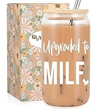 Fairy's Gift Pregnant Women Iced Coffee Cup, Cute Pregnant Mom Gifts, New Mama 16 oz Coffee Glass Cup, New Mothers Birthday Christmas, Pregnancy Gifts for Expecting Mom, First Time Mommy, Mommy to Be