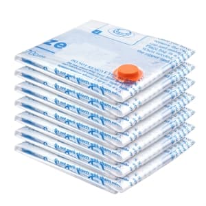 Vacuum Storage Bags 7 Jumbo, Space Saver Sealer Bags,Plastic Packaging Bags,Compression Bags for Clothes, Pillows, Comforters, Blankets, Bedding,No pump included