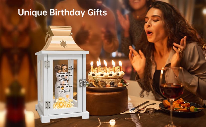 Sister in Law Gifts, Gifts for Sister in Law Birthday Christmas Mother's Day Wedding Gifts Lantern
