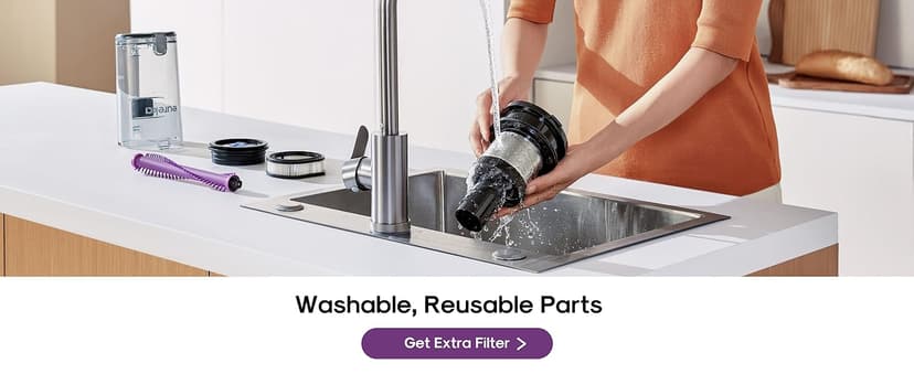 Eureka Cordless Vacuum Cleaner Lightweight, Stick Vacuum Rechargeable for Hardwood, Pet Hair, Black, ReactiClean 410