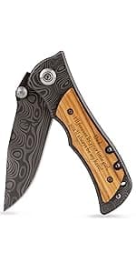 ZENNLAB Best Man Groomsman Gifts from Groom, Wedding Gift for Groomsman, Groomsman Proposal Gifts, Best Man Proposal Gifts, Groomsman Pocket Knife Gift for Men, brown