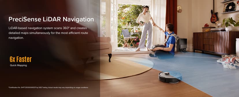 roborock Qrevo S5V Robot Vacuum and Mop, FlexiArm Edge Mopping, 12,000Pa Suction, Dual Zero-Tangle System, Smart Obstacle Avoidance, 10mm Mop Lifting, Auto Mop Washing&Drying, Self-Emptying&Refilling