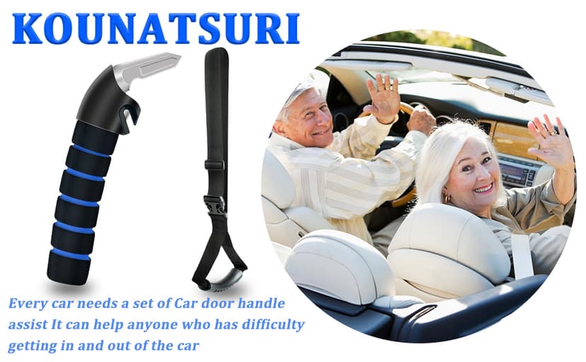 Car Door Handle for Elderly Car Assist Support Handle Multifunction Car Door Latch Bar for Seniors and Handicapped