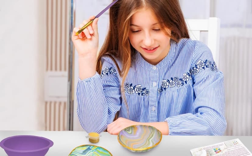 Make Your Own Clay Jewelry Bowls Arts and Crafts Kit for Girls Kids Ages 8 9 10 11 12 Years Old