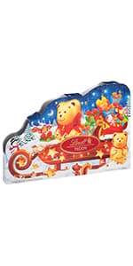Lindt Holiday Teddy Bear Advent Calendar Assorted Chocolate Candy, 4.5 oz.