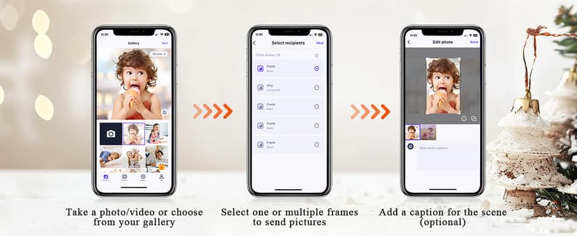 BIGASUO 10.1 Inch WiFi Digital Picture Frame, IPS HD Touch Screen Cloud Smart Photo Frames with Built-in 32GB Memory, Wall Mountable, Auto-Rotate, Share Photos Instantly from Anywhere