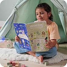 Cloudb Cloudbox Storytime Audio Story Books Toy Gift for Toddlers Kids Girls Boys | English/Spanish Voice Record Storyteller | 36 Stories, 8 Melodies, Star Projector Night Light White Noise Dreambox