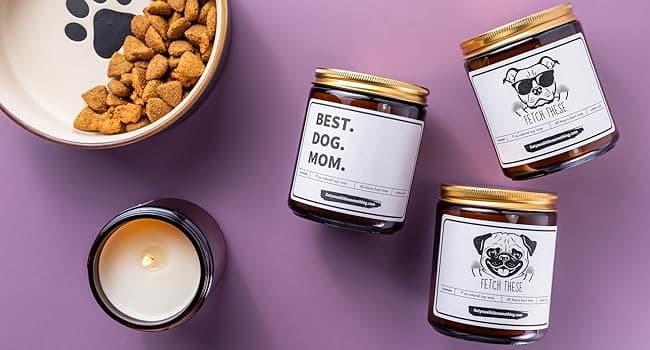 Best Dog Mom Lavender Vanilla Scented Candle, 100% Soy Wax, Long Lasting, 9oz - Dog Mom Gifts for Women - New Puppy Funny Present Idea for Pet Owner