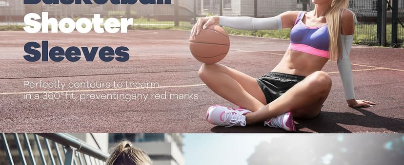 Arm Sleeves, Cooling UV Sun Protection Sports Compression for Men/Women