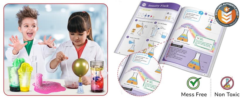 Smartivity My First Science Experiment Kit for Kids Ages 6, 7, 8, 9, 10, 11, 12 Years | 50+ Experiments I Christmas, Birthday Gift I Science Projects for Boys & Girls, STEM Toys for 6-12 Years