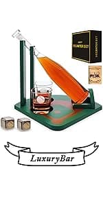 Football Whiskey Decanter Set with Glasses Spout Football Chiller,47oz Whiskey Decanter Sets for Men,Tequila Liquor Decanters for Alcohol Bourbon Gifts for Men Gifts for Dad Boyfriend Him Husband