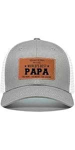VIOZOFA Men's Hat Gifts - Men's Cap Gifts for Father's Day Christmas Birthday Gifts Trucker Hat Leather Pattern Baseball Cap